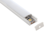 Kit profilo in alluminio superficie di 2 metri per strisce led Lampo PRKITSUP