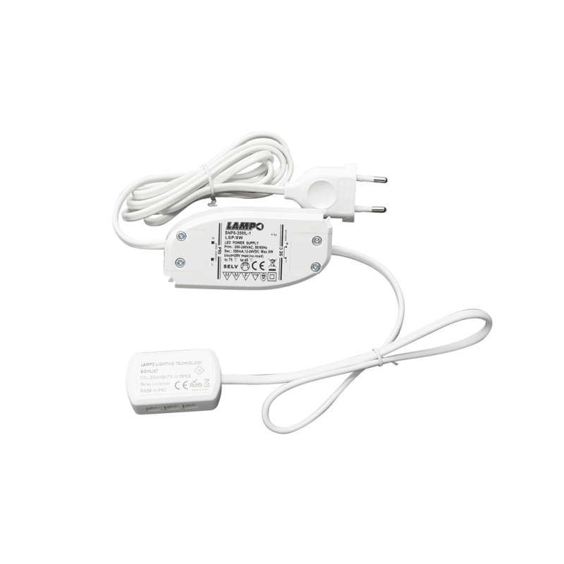 Set di alimentazione 12V connessione JST in parallelo 15W Lampo SETLS10X6-15WJST