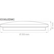 Plafoniera Bianca Tonda LED regolabile 3000-4000-6000K 24W IP20 LAMPO E330LEDMC Misure
