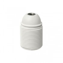 Portalampada termoplastico filettato con attacco E27 Bianco Lampo S900F/BI