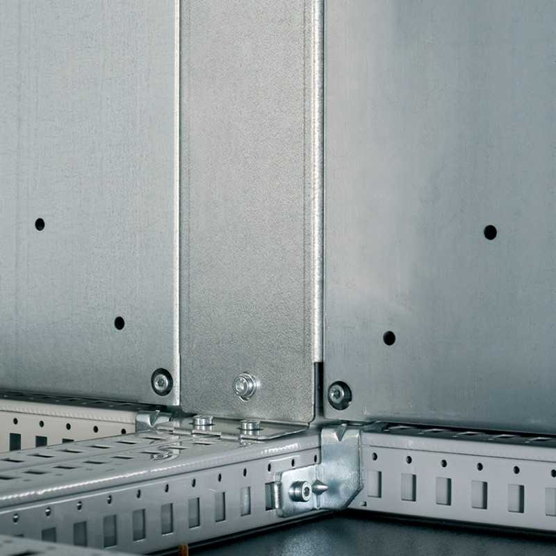 Piastra in acciaio di continuità per armadi ENUX affiancati altezza 2000mm ETA EUPN-002000