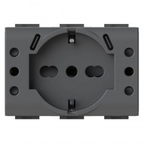 Presa P503 con USB C Antracite per BTicino Living 4BOX 4BUSBP503.L