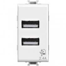 Caricatore USB 2.4 A Tipo A adatto per BTicino Matix 4BOX 4B.AM.USB.24
