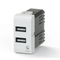 Caricatore USB 2.4 A Tipo A adatto per BTicino Light 4BOX 4B.N.USB.24