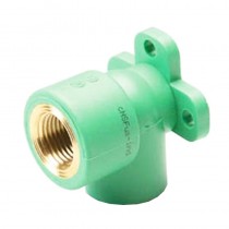 Raccordo a gomito filettato diametro 20mm 1/2" con staffa Aquatherm 1040020151