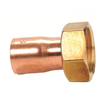 Codolo F con dado e sede piana diametro 14mm 1/2" in rame IBP 5359G01400400P