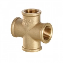 Raccordo a croce con attacchi F/F/F/F 1/2" in Ottone IBP 8180 004000000