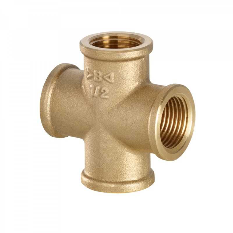 Raccordo a croce con attacchi F/F/F/F 1/2" in Ottone IBP 8180 004000000