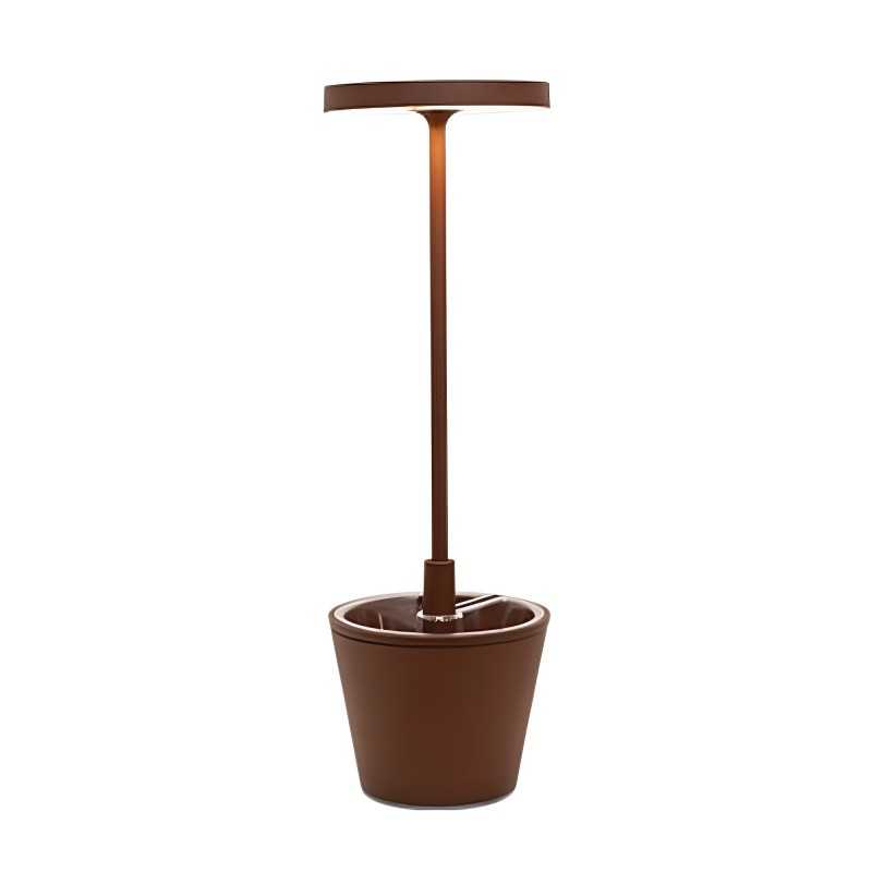 Lampada LED 3000K da tavolo dimmerabile Corten POLDINA REVERSO 2.3W IP54 ZAFFERANO LD0420R3