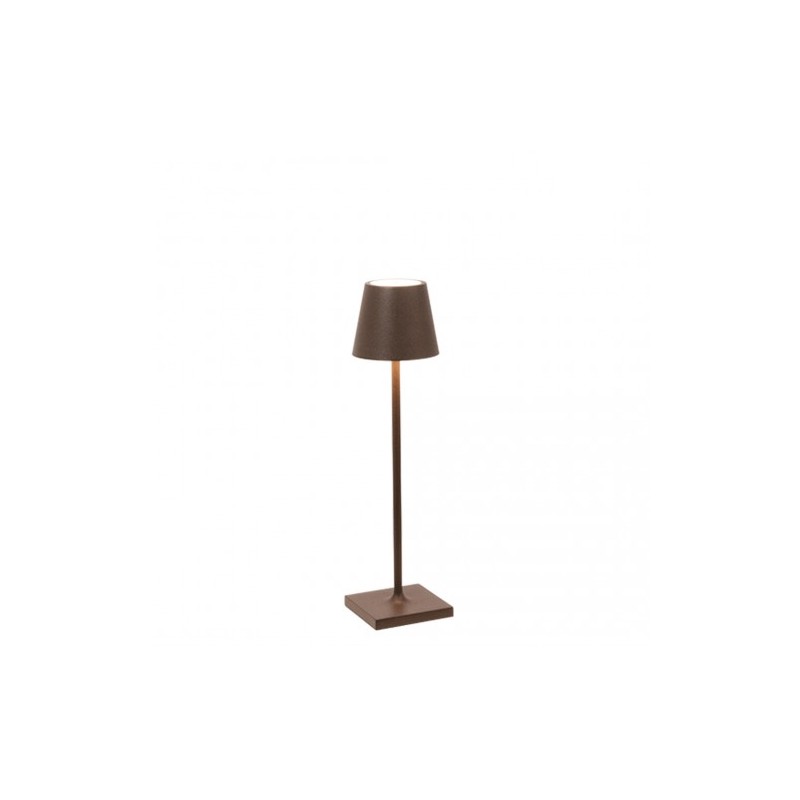 Lampada LED 3000K da tavolo dimmerabile Corten POLDINA PRO MICRO 1.6W IP65 ZAFFERANO LD0490R3