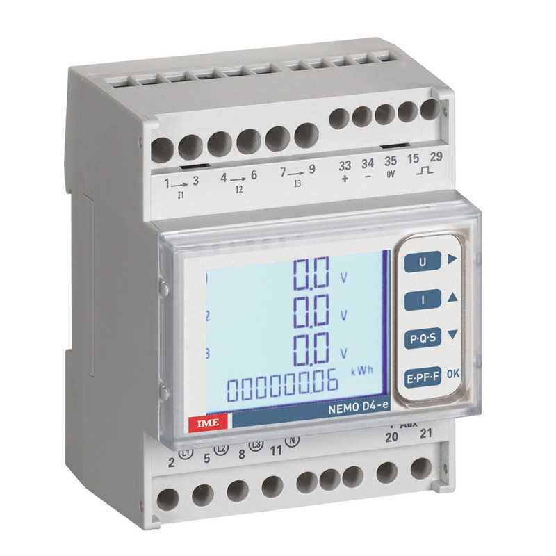 Strumento multifunzione per conteggio energia attiva/reattiva monofase/trifase NEMO D4-E IME MFD45A00