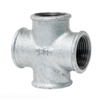 Raccordo a croce in ghisa zincata 3/4" con 4 Femmine GEBO 180-5G