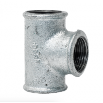 Raccordo a TI a 90 gradi in ghisa zincata 3/8" con 3 Femmine GEBO 130-3G