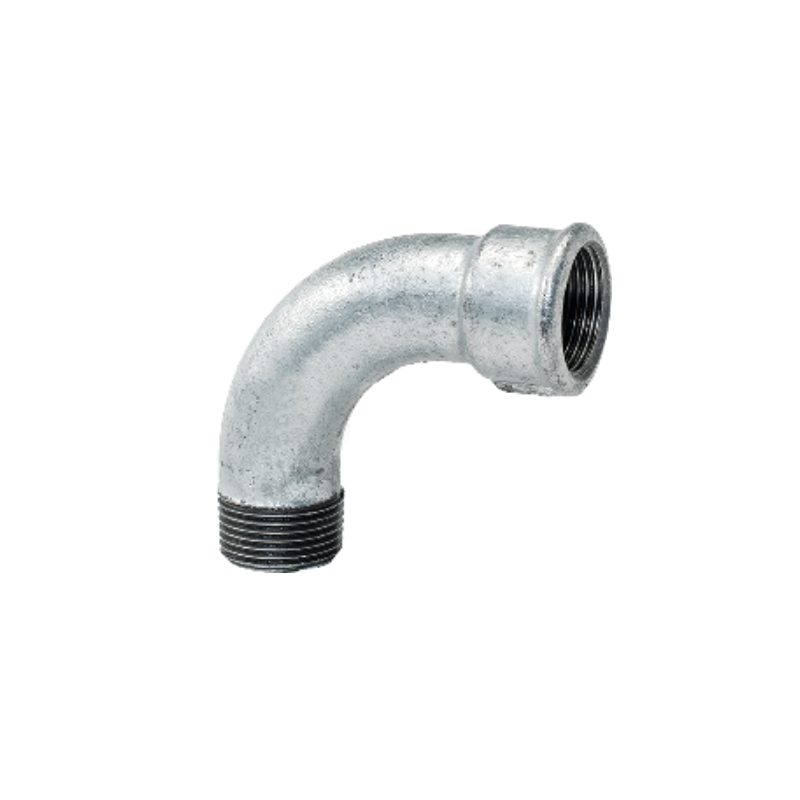 Curva lunga 90 gradi in ghisa zincata 1" e 1/2 Maschio Femmina GEBO 1-8G