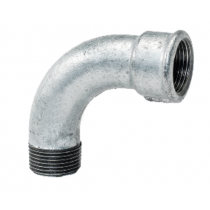 Curva lunga 90 gradi in ghisa zincata 1" Maschio Femmina GEBO 1-6G