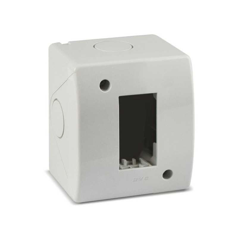 Contenitore Grigio S44 1 modulo per minicanali con passacavo AVE 44Q01