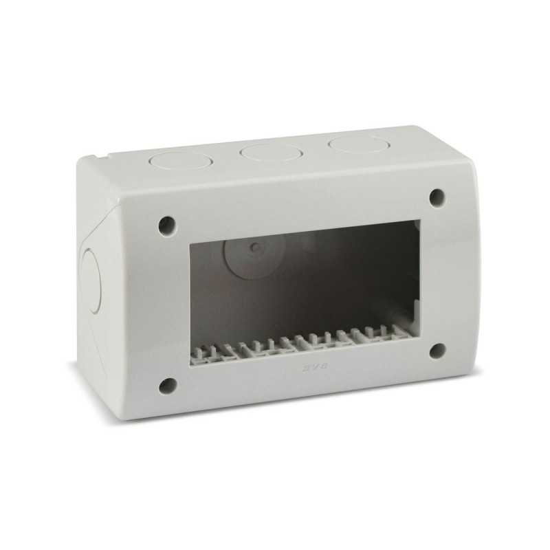 Contenitore Grigio S44 4 moduli per minicanali con passacavo AVE 44Q04