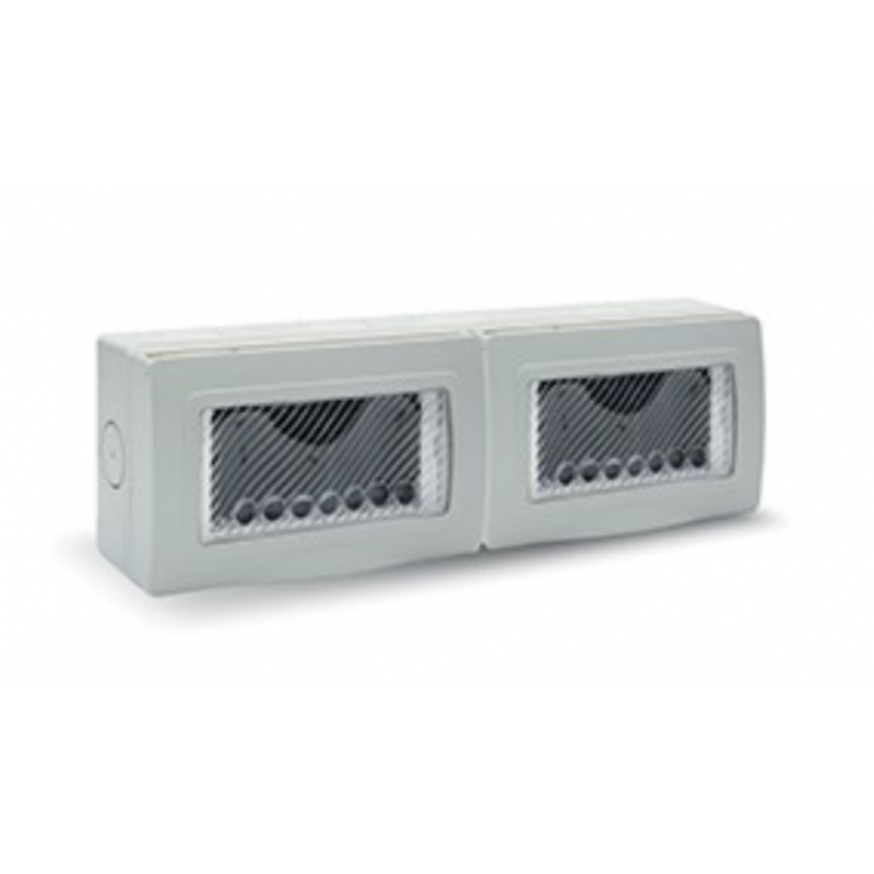 Contenitore stagno Grigio S44 8 moduli per minicanali con membrana cedibile AVE 44ST08OR