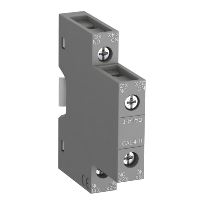 Contatto ausiliare laterale 1NA + 1NC AC15 2A DC13 144W per contattori ABB CAL411