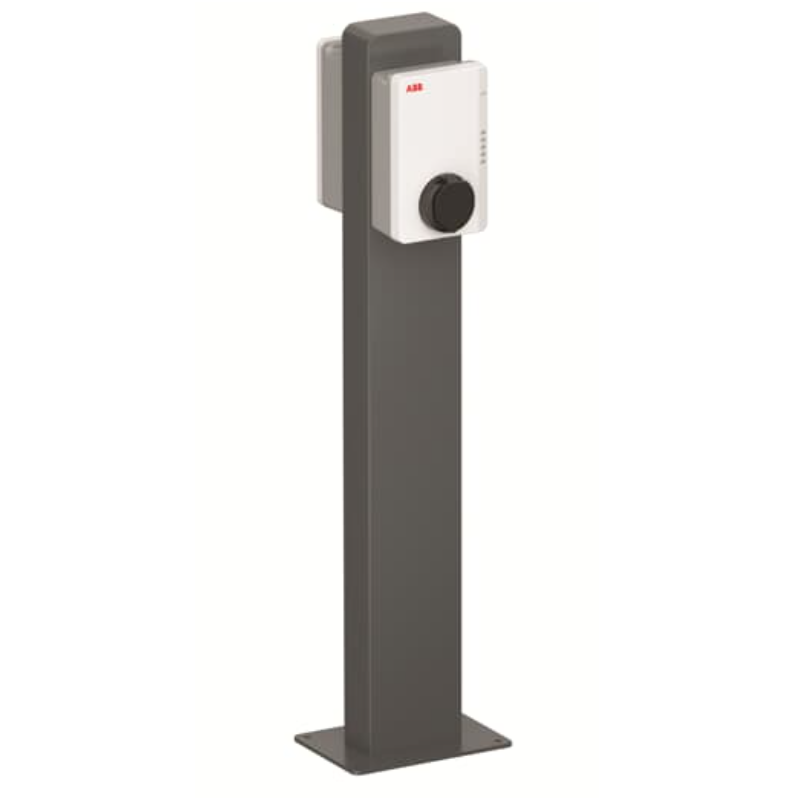 Colonnina rettangolare in metallo back-to-back per 2 Wallbox AC di ricarica veicoli elettrici ABB 6AGC085684