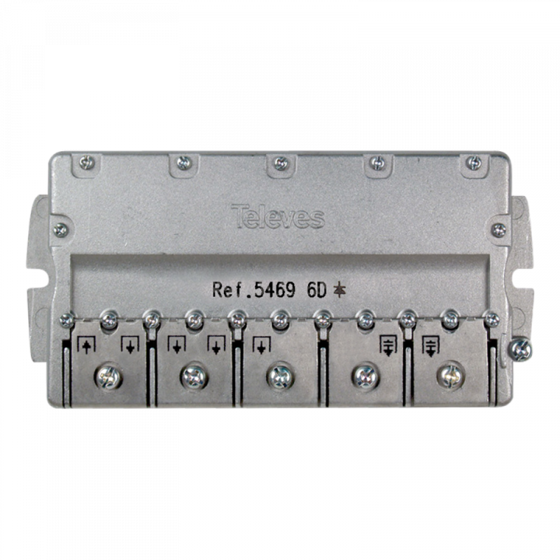 Partitore a 6 vie sistema EasyF derivazione 11/14dB Televes 5469