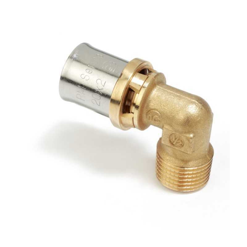 Raccordo curvo filettato maschio da 1 e 1/4" a 40x3.5mm Giacomini RM127Y066