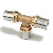 Raccordo a Tee per tubi a pressare 50x4 in ottone Giacomini RM150Y013