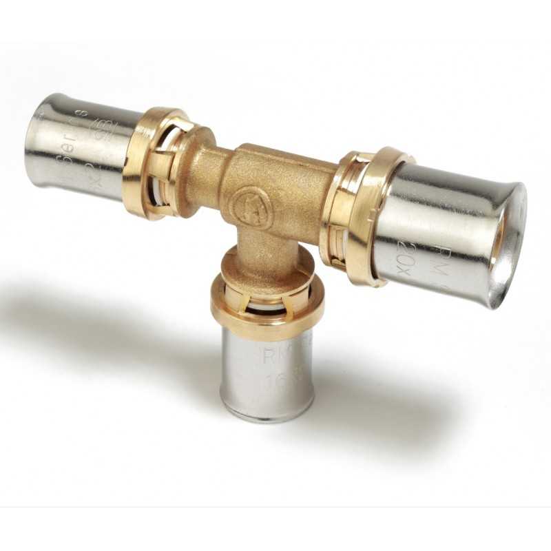 Raccordo a Tee per tubo Gas Uscite 50x4mm 40x3.5mm e 50x4mm Giacomini RM151Y159