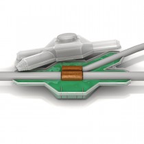 Giunto di derivazione a Y in resina poliuretanica per cavi 1kV 70mm2 ETELEC SKGD01 Aperto