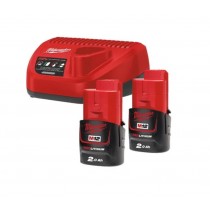 Kit batterie M12 con caricabatterie e 2 batterie Milwaukee 4933459209