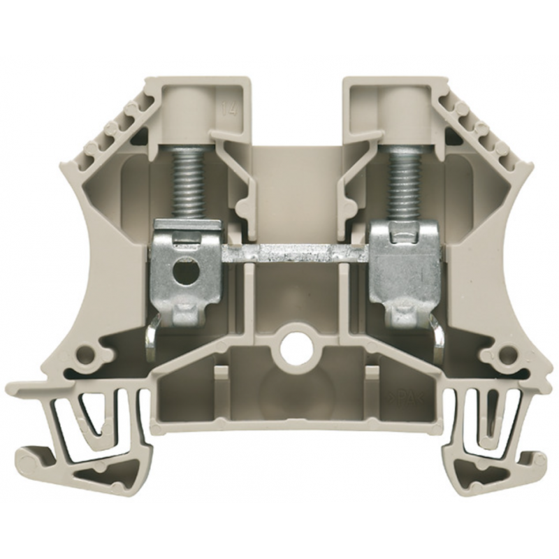 Morsetto passante Beige 10mm2 1000V 57A collegamento a vite WEIDMULLER 1020300000