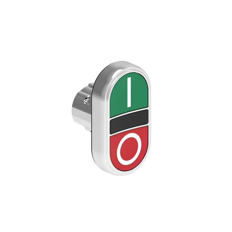 Doppio Pulsante verde e rosso ad impulso con pulsanti rasati Lovato LPSB7123