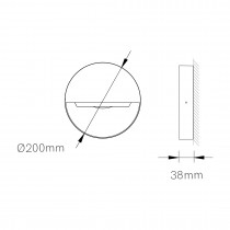 Dimensioni Lampada a led 8W a luce variabile Bianco per esterni IP65 Beneito Faure 4876