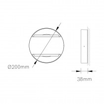 Dimensioni lampada a led 16W a luce variabile Bianco per esterni IP65 Beneito Faure 4879