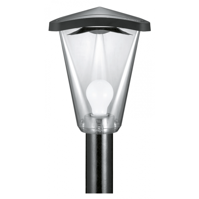 Diffusore Nero con copertura in policarbonato E27 IP66 linea Green LOMBARDO LB12622