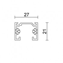 Dimensioni Binario a 48V per proiettori da superficie 2 metri Nero Ivela 6445-20-16