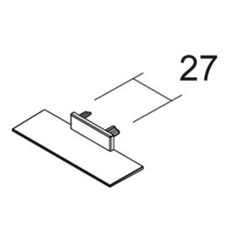 Terminale di chiusura del binario a incasso 48V Nero Ivela 6483-00-30