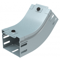 Curva a 45 gradi in salita in acciaio zincato altezza 75mm larghezza 75mm P31 LEGRAND AN075Z