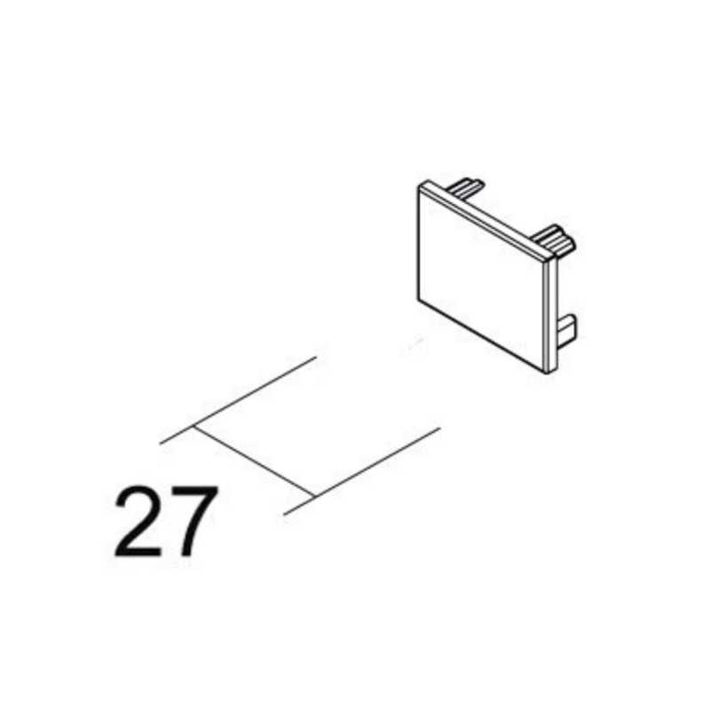 Terminale di chiusura del binario a superficie 48V Bianco Ivela 6460-00-31