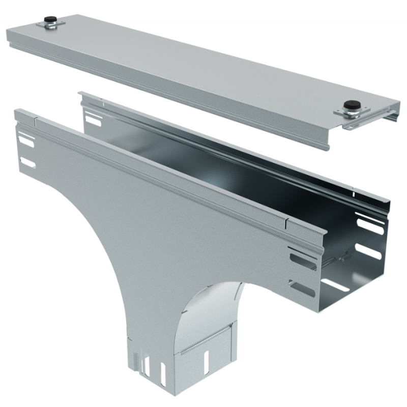 Derivazione a T in acciaio zincato discesa verticale 75mm larghezza 150mm P31 LEGRAND AW150Z