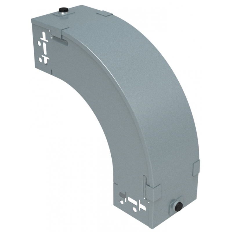 Curva a 90 gradi in acciaio zincato con discesa altezza 75mm larghezza 150mm P31 LEGRAND AP150Z