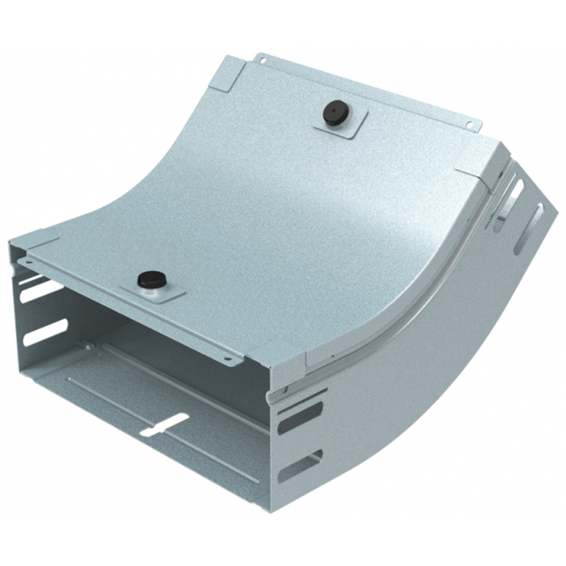 Curva a 45 gradi con salita in acciaio zincato altezza 75mm larghezza 200mm P31 LEGRAND AN200Z