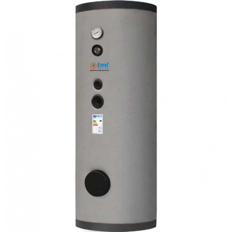 Bollitore a doppio serpentino fisso da 300 litri in vetroporcellanato TML DSFV00300R