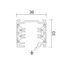 Dimensioni Binario trifase a 230/440V quadro 3 metri Bianco Ivela 7511-30-31