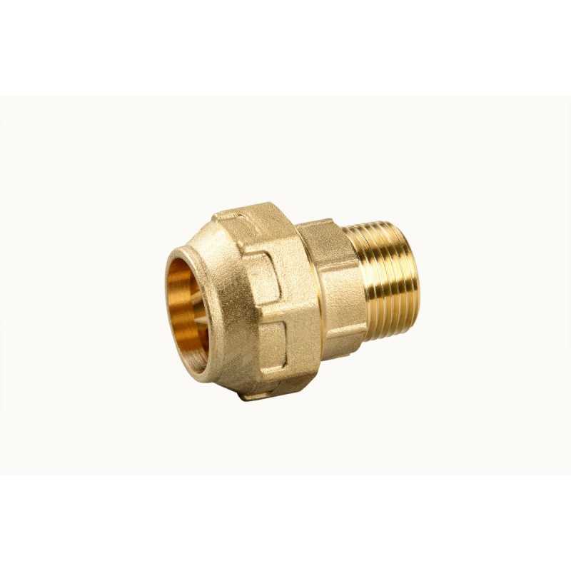 Raccordo a compressione dritto in ottone Maschio 1"x32mm IBP 8243GP032008000