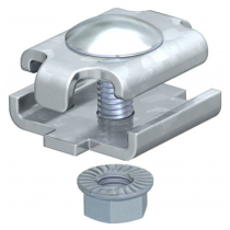 Morsetto con vite in acciaio zincato 34x29x24mm per passerelle grigliate GSV 34 G OBO 6016596