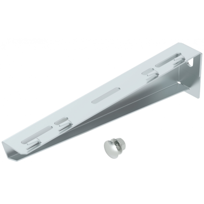 Mensola smussata in acciaio zincato per passerelle grigliate 110x53x32.5mm MWAG 12 11 FS OBO 6424600