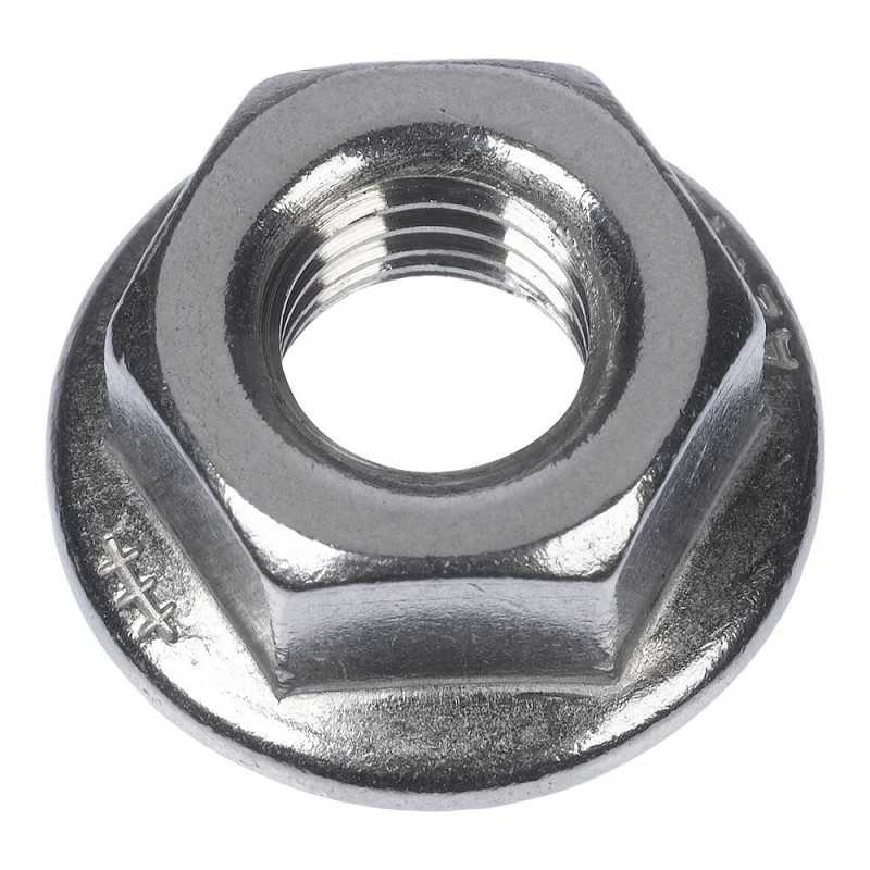 Dado esagonale flangiato MU F M12 in acciaio INOX A2 Fischer 00071749