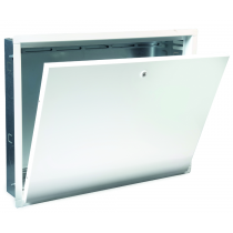 Cassetta Bianca in lamiera zincata con serratura per collettori 600x460x110mm GIACOMINI R500Y112