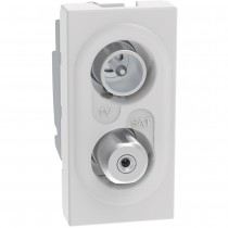 Presa coassiale diretta demiscelata per impianti TV Bianco BTicino MatixGo JW4214D